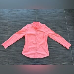 J. Crew Vibrant Pink 100% Cotton Shirt Size 8